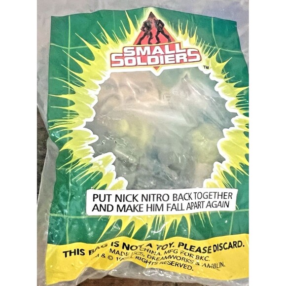 Burger King Other - Burger King Small Soldiers Commando Elite Nick Nitro 1998 Vintage NIP